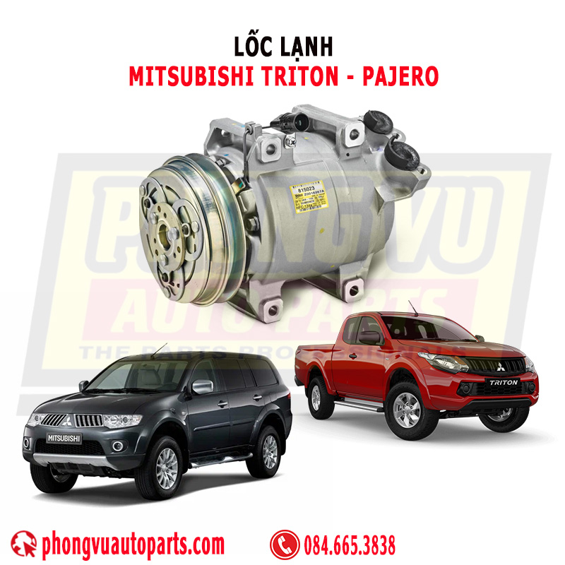 Lốc Điều Hòa Mitsubishi Pajero và Triton 2.5L 2005-2018 (Mã 815023, MN123626