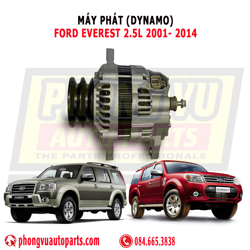 Máy Phát (Dynamo) Ford Everest 2.5L 2001-2014,  WL9118300, WL9118300A