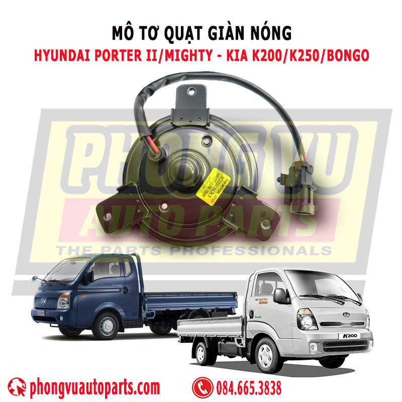 Mô Tơ Quạt Giàn Nóng Hyundai Porter II, Hyundai Mighty, Kia Bongo, Kia K200, K250 – 97786-4F150, 977864-F100, 977864F150, 977864F100