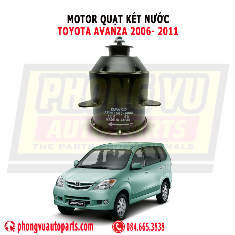 Motor Quạt Két Nước Toyota Avanza 2006-2011 (Mã Phụ Tùng: AE263500-6080)