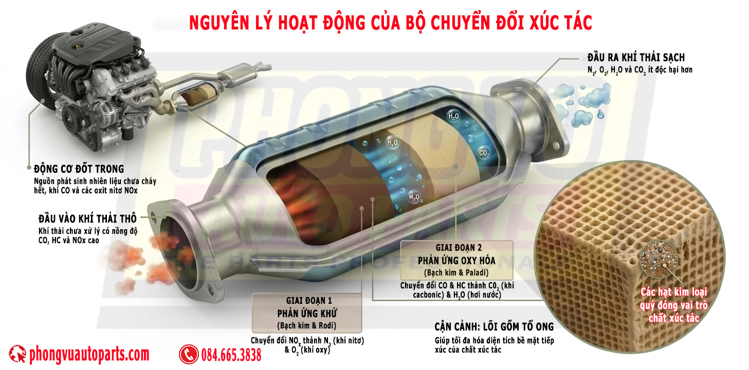 Nguyên lý hoạt động Bầu lọc khí thải