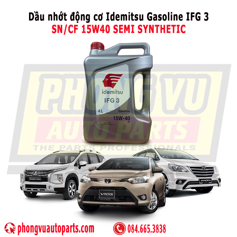 Dầu Nhớt Idemitsu Gasoline IFG 3 15W40 SN/CF