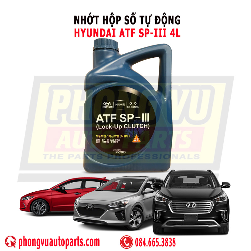 Nhớt Hộp Số Tự Động Hyundai ATF SP3 4L - Mã Phụ Tùng 04500-00400