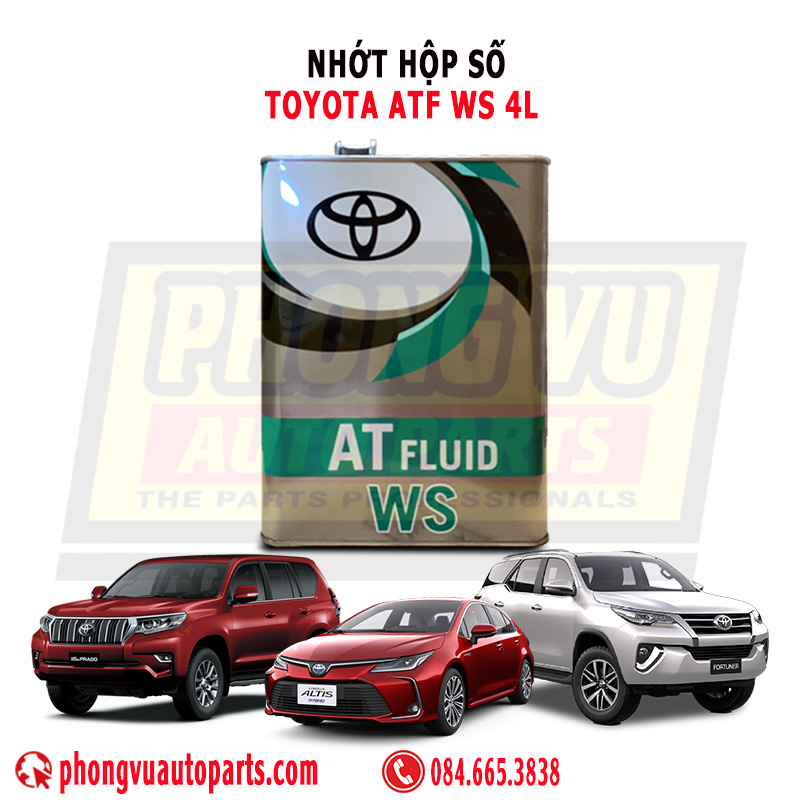 Nhớt Hộp Số Tự Động Toyota ATF WS 4L (Mã Phụ Tùng: 08886-81855)