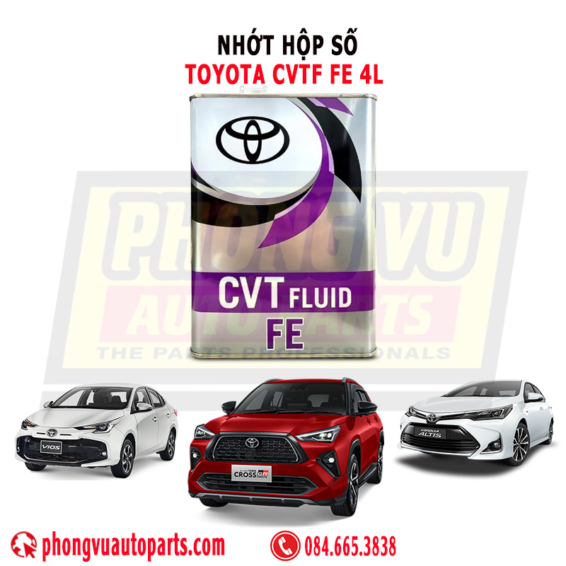 Nhớt Hộp Số Tự Động Toyota CVTF FE 4L (Mã Phụ Tùng: 08886-02505)