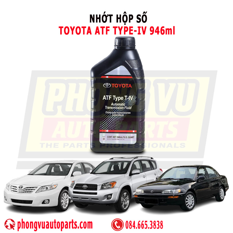 Nhớt Hộp Số Tự Động Toyota ATF Type-IV 946ml (Mã Phụ Tùng: 00279-000T4-6S)