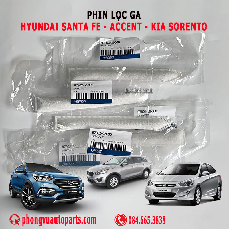 Phin Lọc Ga Hyundai SantaFe, Hyundai Accent, Kia Sorento - Mã Phụ Tùng: 97802-25000