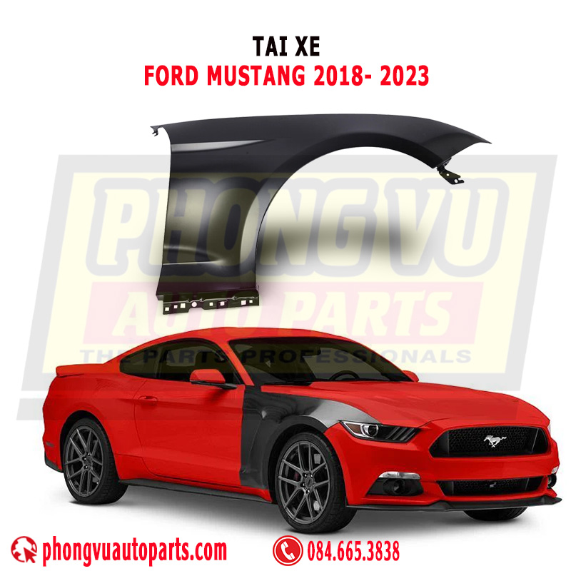 Tai xe (Má vè) trước - Front Fender Ford Mustang 2018–2023 – Mã Phụ Tùng: JR3Z-16006-A, JR3Z-16006-B