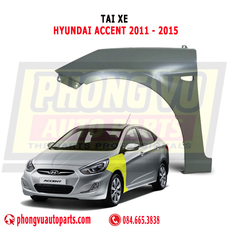 Nắp Capo Hyundai Accent 2011-2015 - Mã Phụ Tùng 66321-1R350, 66321-1R000