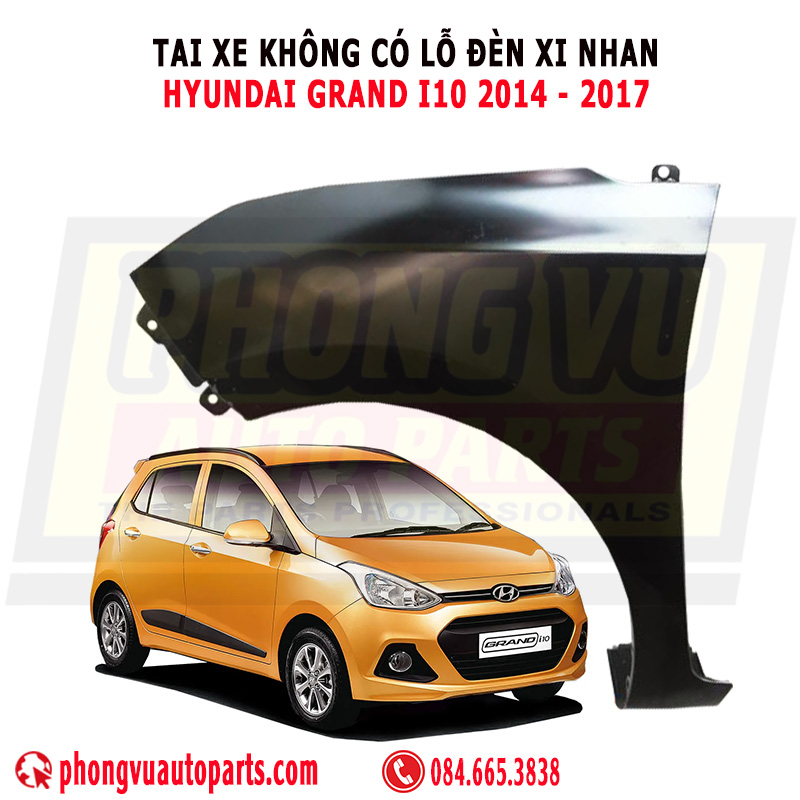 Tai Xe (Má Vè) Không Có Lỗ Đèn Xi Nhan Hyundai Grand i10 2014-2017 - Mã Phụ Tùng 66311B4010, 66321B401
