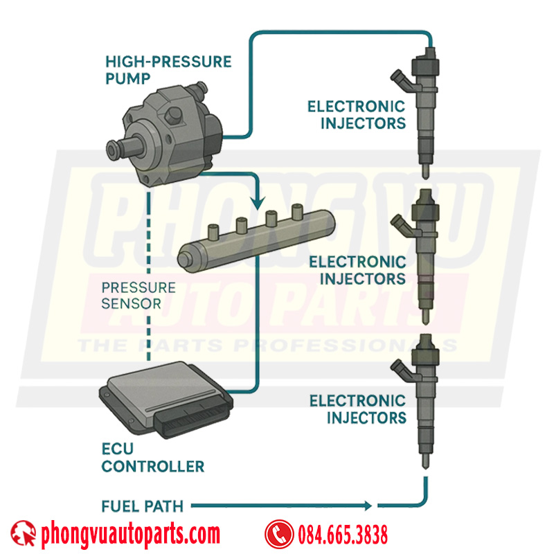 Tổng quan về hệ thống Common Rail và vai trò của van điện từ - Solenoid Valve