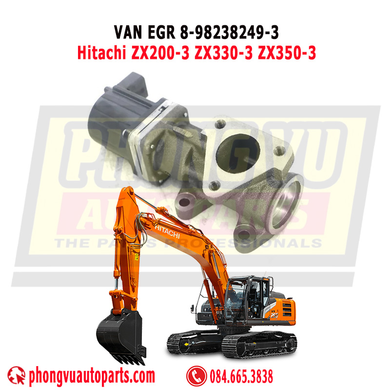 Van tuần hoàn khí xả EGR 4HK1 – 6HK1  Mã 8-98238249-3 Chính Hãng Isuzu