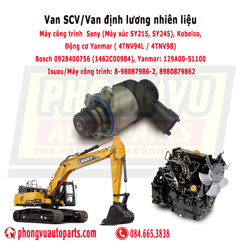 Van SCV Bosch 0928400756 (1462C00984): Giải Pháp Toàn Diện Cho Sany SY245, Land Rover Discovery 4 & Động Cơ Yanmar