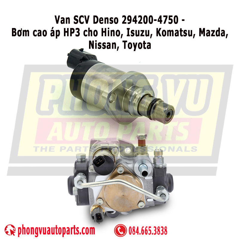 Van SCV Denso 294200‑4750 – Phù hợp cho Hino, Isuzu, Komatsu, Hitachi Mazda, Nissan, Toyota