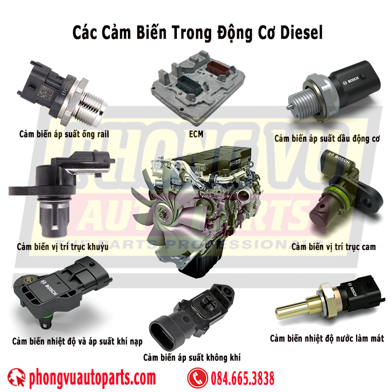 Các Cảm Biến Trong Động Cơ Diesel
