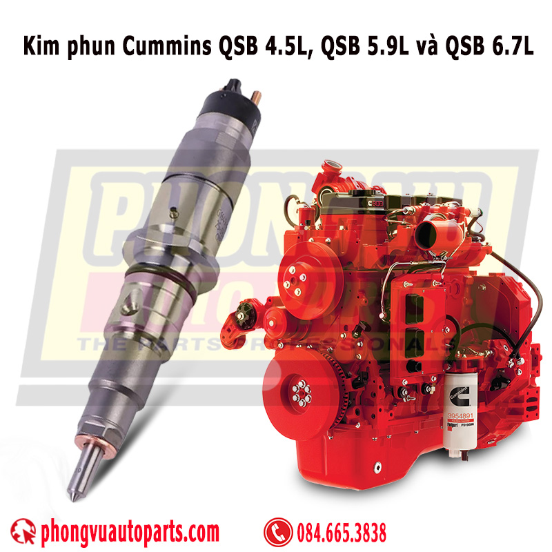 Kim phun béc phun Cummins QSB 4.5L, QSB 5.9L và QSB 6.7L