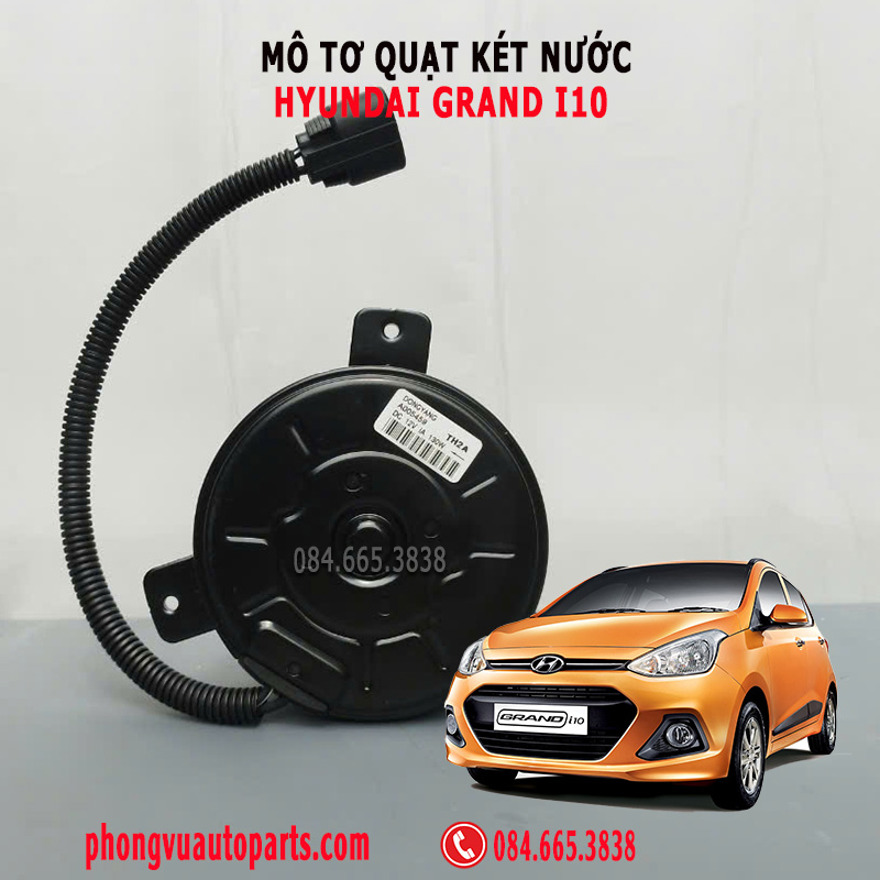 Mô Tơ (Motor) Quạt Két Nước Hyundai Grand i10 2014, 2015, 2016, 2017 - Mã Phụ Tùng: 25386-B9130
