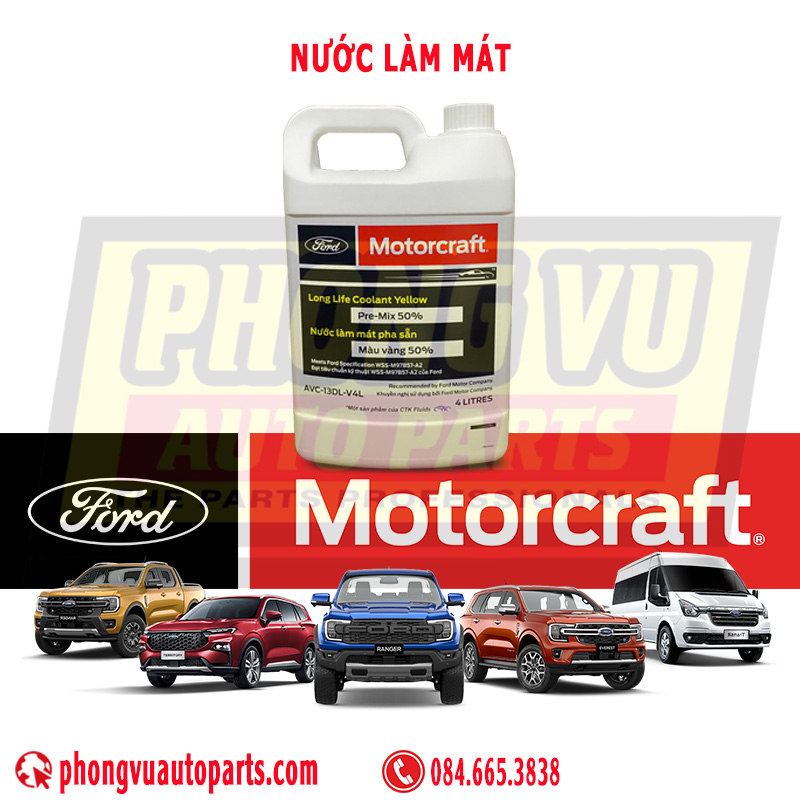 Nước Làm Mát Ford Motorcraft Màu Vàng 4L (Mã AVC-13DL-V4L)