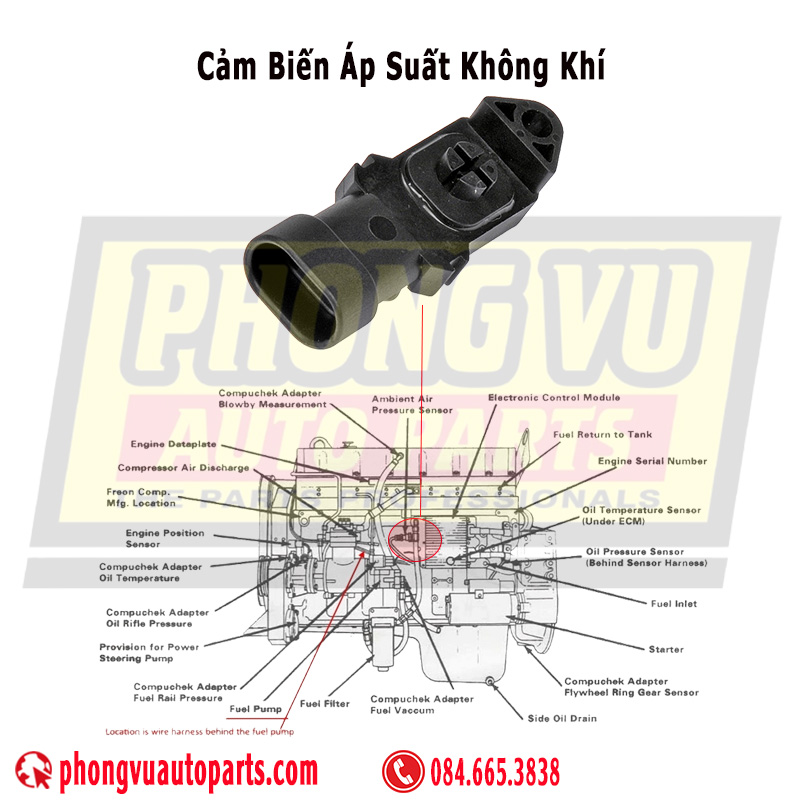 Cảm biến áp suất không khí (Ambient air pressure sensor) - cảm biến áp suất khí quyển