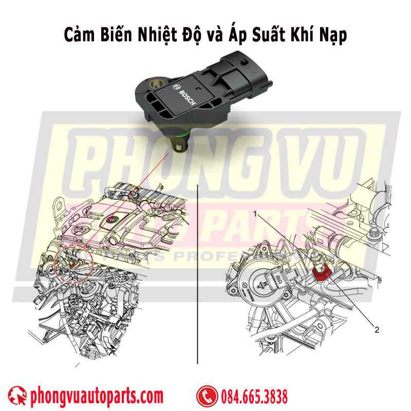 Cảm biến nhiệt độ và áp suất khí nạp (TMAP) (Combined Intake Temperature and Pressure Sensor )